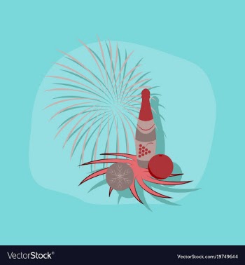 Paper sticker on stylish background champagne vector image