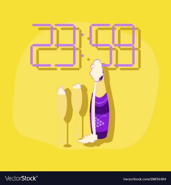 Paper sticker on stylish background champagne vector image