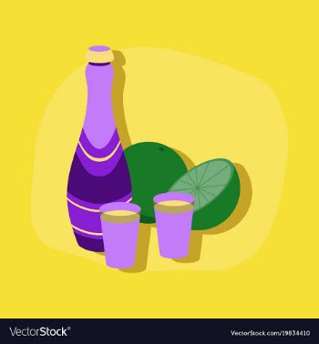 Paper sticker on stylish background champagne vector image