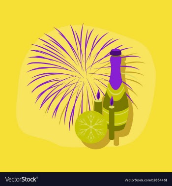 Paper sticker on stylish background champagne vector image