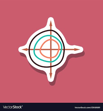 Paper sticker on stylish background chart thin vector image