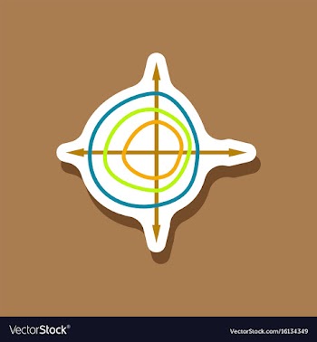Paper sticker on stylish background chart thin vector image