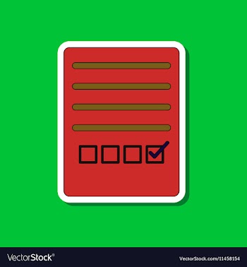 Paper sticker on stylish background checklist vector image