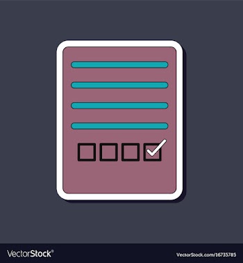 Paper sticker on stylish background checklist vector image