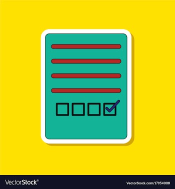 Paper sticker on stylish background checklist vector image