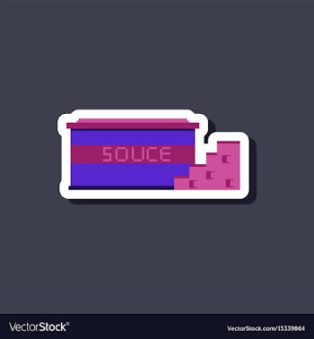Paper sticker on stylish background cheese sauce vector image