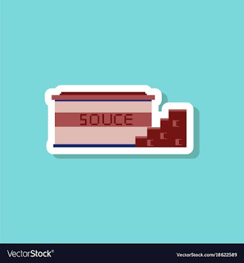 Paper sticker on stylish background cheese sauce vector image