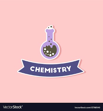 Paper sticker on stylish background chemistry vector image