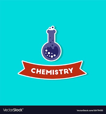 Paper sticker on stylish background chemistry vector image
