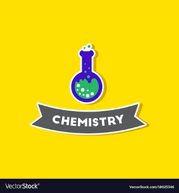 Paper sticker on stylish background chemistry vector image