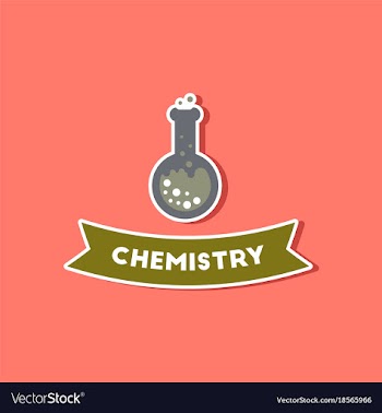 Paper sticker on stylish background chemistry vector image