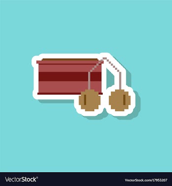 Paper sticker on stylish background cherry sauce vector image