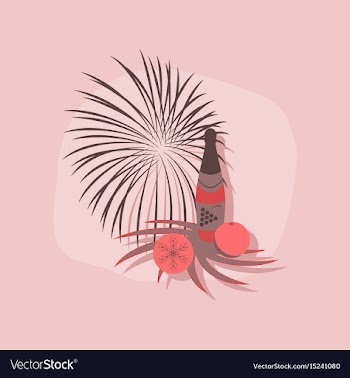Paper sticker on stylish background christmas ball vector image