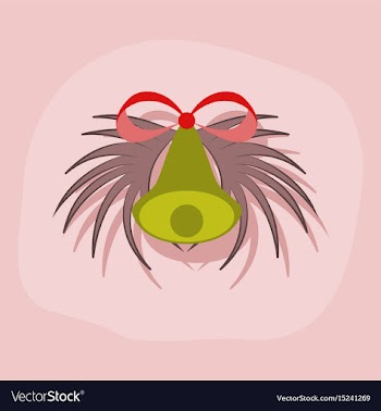 Paper sticker on stylish background christmas bell vector image