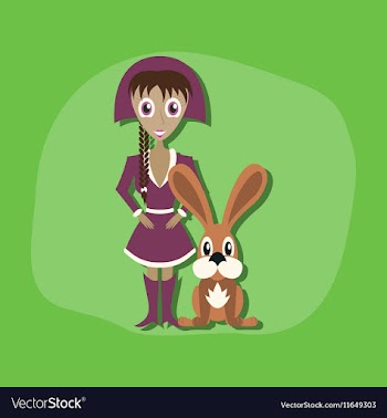 Paper sticker on stylish background Christmas girl vector image