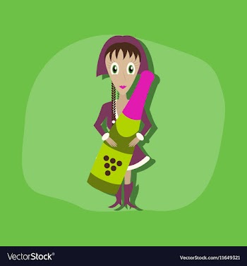 Paper sticker on stylish background Christmas girl vector image