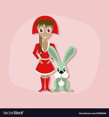 Paper sticker on stylish background christmas girl vector image