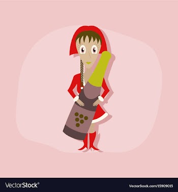 Paper sticker on stylish background christmas girl vector image