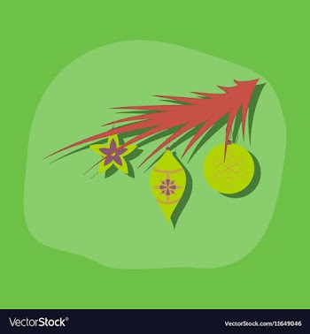 Paper sticker on stylish background Christmas tree vector image