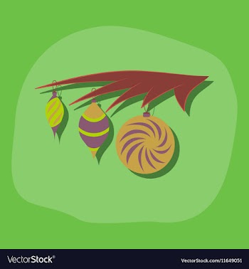 Paper sticker on stylish background Christmas tree vector image