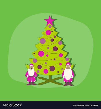 Paper sticker on stylish background Christmas Tree vector image