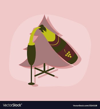 Paper sticker on stylish background christmas tree vector image