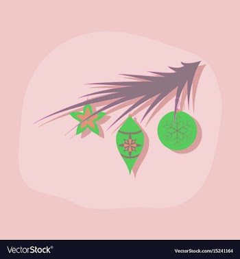Paper sticker on stylish background christmas tree vector image