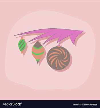 Paper sticker on stylish background christmas tree vector image
