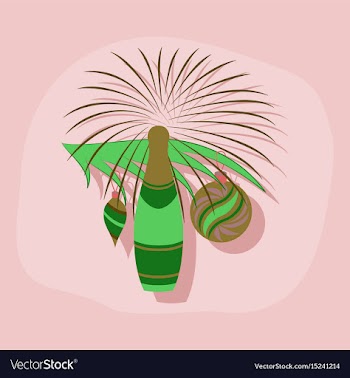 Paper sticker on stylish background christmas tree vector image