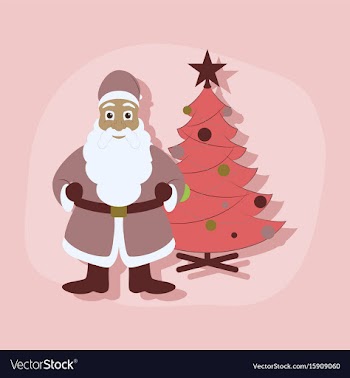 Paper sticker on stylish background christmas tree vector image