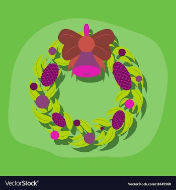 Paper sticker on stylish background Christmas vector image