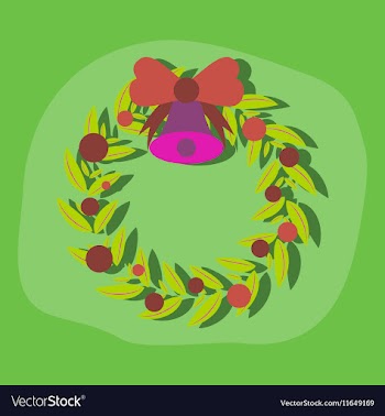 Paper sticker on stylish background Christmas vector image