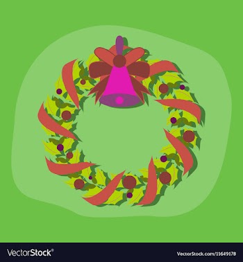 Paper sticker on stylish background Christmas vector image