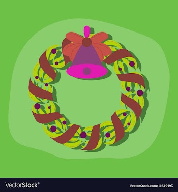 Paper sticker on stylish background Christmas vector image