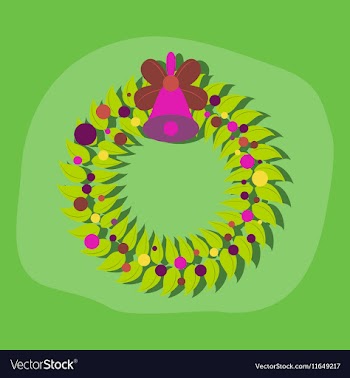 Paper sticker on stylish background Christmas vector image