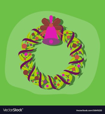 Paper sticker on stylish background Christmas vector image