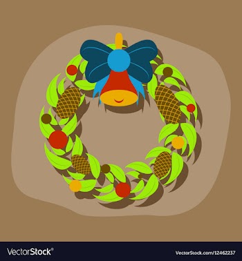 Paper sticker on stylish background Christmas vector image