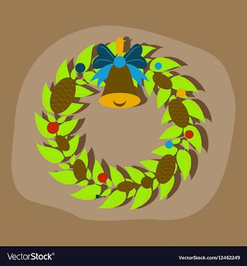 Paper sticker on stylish background Christmas vector image