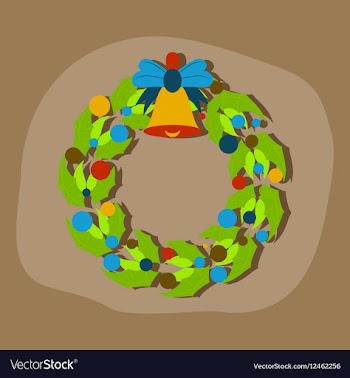 Paper sticker on stylish background Christmas vector image