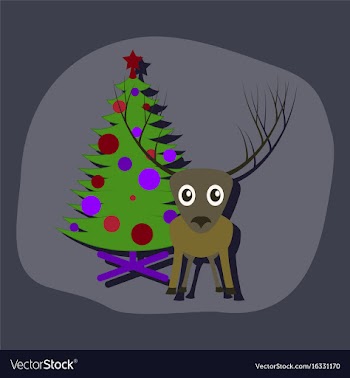 Paper sticker on stylish background christmas vector image