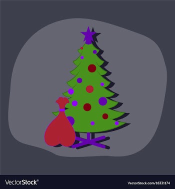 Paper sticker on stylish background christmas vector image