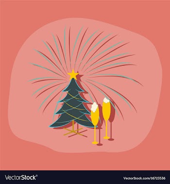 Paper sticker on stylish background christmas vector image