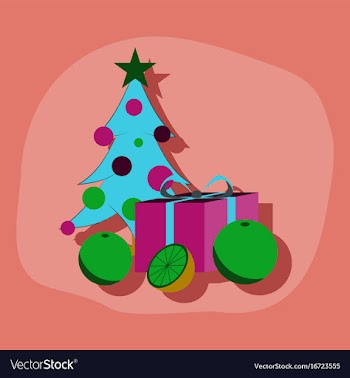 Paper sticker on stylish background christmas vector image