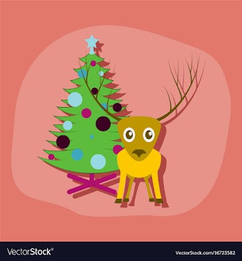 Paper sticker on stylish background christmas vector image