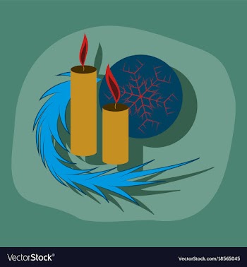 Paper sticker on stylish background christmas vector image