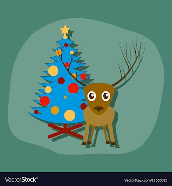 Paper sticker on stylish background christmas vector image
