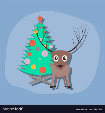 Paper sticker on stylish background christmas vector image
