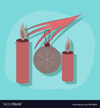Paper sticker on stylish background christmas vector image