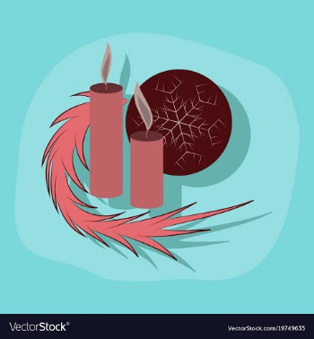 Paper sticker on stylish background christmas vector image
