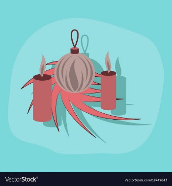 Paper sticker on stylish background christmas vector image